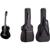 Yamaha C40BLII Chitarra Classica - Chitarra 4/4 Classica in Legno (65 cm, scala da 25 9/16") - 6 Corde in Nylon, Nero & CAHAYA Custodia Chitarra Borsa per Chitarra Classica o Chitarra Acustica