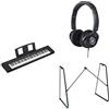Yamaha Tastiera digitale Piaggero NP-35 con 76 tasti graduati sensibili al tocco in dotazione con cuffie HPH-150, supporto per tastiera L-2C