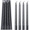 Godneei 8 Candele Torce Tortili, Candele Spirale Premium per Cena e Decorazione, Lunga Durata di Combustione, Set di Candele Anti-Goccia per Decorazione Tavola, Matrimonio, Natale e Feste (Nero)