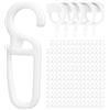 Gardinia Anelli Per Tende Bastone 12 Mm, Linea New York, 8 Pezzi In Acciaio, Con Inserti Scorrevoli E Ganci Pieghevoli, Diametro Interno 18,5 Mm - 4