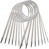 YXHZVON 8 Pezzi Ferri da Maglia Circolari in Acciaio Inossidabile, 40cm Ferri da Maglia Circolare Corto per Principianti, Ferri da Maglia per Maglioni Sciarpe Scialle (2/2,5/3/4/5/6/7/8 mm)