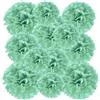 PATIKIL 20cm 24cm 30cm Pompon Carta Velina, 12Pz Palline Fiori di Carta Pom Poms Dimensioni Assortite per Decorazioni Sfondo per Matrimoni Addio Nubilato Feste Compleanno, Verde Menta