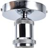 Fockety Portalampada E26 E27, Portalampada Vintage da Soffitto, Portalampada Industriale da Soffitto, Base per Lampada a Sospensione, Portalampada a Vite con Accessori per la Casa (Silver)