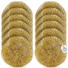 FUSL Spugna in ottone senza graffi 12 pezzi - Spugna in ottone per superfici delicate - Pulizia accurata senza ruggine - Ideale per acciaio inossidabile, vetroceramica, forno e grill