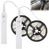 GAOUTO 2 Pezzi Striscia LED con Sensore di Movimento, Striscia LED da 2M a Batteria, Striscia LED da 6500K per Armadio da Camera da Letto, Ricaricabile via USB, Luce Sensor LED (Luce Bianca)