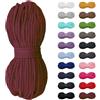 SLANTASTOFFE BRINGEN SIE UNSEREM STOFF L Slantastoffe 5 m di cordoncino di cotone 5 mm, cordoncino, sacca da ginnastica, 21 colori (bordeaux)