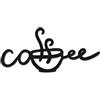 CREATCABIN Targa per caffè con Ritaglio in Legno Decorazione da Parete per caffè in Legno Scultura con Parola Nera Targa Tagliata al Laser Cartello Incompiuto Lettere Fai da Te Artistica 30x13.6cm