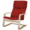 Vinylla Copripoltrona di ricambio compatibile con IKEA Pello (cotone Tetron, rosso)