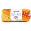 120 Gründl 4921-05 Cotton Quick Batik Filato - Azzurro/Verde/Arancione Mais - 260 m