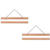ZORR Cornici per Poster A3 30CM, Ganci per Cornice per Poster in Legno e Legno Chiaro magnetici Kit da Appendere, legno di teak (30cm*2