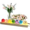 BAIFULAI 7 sfere di cristallo colorate luce notturna: 3D con base in legno, girevole a 360° per casa, ufficio, regalo multicolore, fantastica sfera a stella per amici, insegnanti