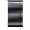 iYueMps - Tende veneziane nere in alluminio 60 x 160 cm per finestra, con fissaggio a morsetto o a scorrimento, tende robuste, tagliabili, di facile installazione, con lamelle da 25 mm, per ufficio