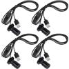 GOMETY 4 mini faretti a LED, luci spot a LED, piccolo faretto in alluminio con testa di luce girevole, piccolo faretto da incasso, faretto regolabile per veranda, vetrine per gioielli