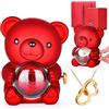 Anveltech Orsacchiotto di rose conservate, vera rosa in elegante confezione regalo, regalo romantico per lei, perfetto per la festa della mamma, anniversario, matrimonio o addio al nubilato