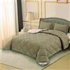 NORA HOME Piumone Letto Singolo Invernale 180x260 Beige Reversibile. Antiacaro Antibatterico Fibra 3D. Livello Termico Molto Elevato 4.5/5. Piumino Caldo 400 gr/m² - BICOLOR