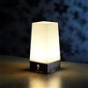 Auraglow Lampada da tavolo wireless con sensore di movimento PIR, super luminosa, ricaricabile a LED, luce notturna per corridoio, quadrata, confezione da 1