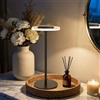 Aigostar Lampada da Tavolo Senza Fili, Touch Dimmerabile Lampada da Comodino con RGB + Bianco Caldo 3000K, Lampada Ambientale Ricaricabile USB per Camera da Letto, Ristorante (Quadrata)