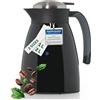 Blumtal caraffa Termica 1 litro - Thermos Acqua Calda Senza BPA con Sistema di Chiusura Quick Tip - caraffa Termica caffè e tè a Prova di perdite per Un Isolamento di Lunga Durata - Thermos 1l - Nero