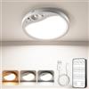 Tanbaby Plafoniera LED Soffitto Ricaricabile,Lampada da Soffitto con Sensore di Movimento e Telecomando,Fissaggio magnetico senza forature,3000K-6500K Lampada Soffitto per Cameretta,Cucina,Soggiorno