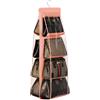 Lirex Organizer per Borse da Armadio, Porta Borse Appendere a 8-Tasche in Stoffa Oxford per Cameretta da Letto, Pieghevole e Universale (Rosa Chiaro)