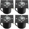 Goodia Faretti Incasso Esterni 4Pack 3W 270 Lumen Faretto Led da Incasso 230V AC IP65 Faretti Led Esterno LED Faretto Calpestabile, Bianco Caldo Segnapasso Led esterno, 3000K Quadrato Nero