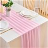 Ardjxue Runner da Tavolo Chiffon Rosa 75 x 220 cm Elegante Runner Tavola Primavera Moderno Lavabili Tovaglia Decorazione per Matrimoni Festa Matrimoni Festività Compleanno Baby Shower