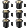 HIBOITEC Proiettori Interrati per Terrazze 12W con Connettori, Illuminazione Sentiero a Nido d'Ape Lunga Durata, 12-24V LED 1200LM Luci da Esterno per Suolo IP67, per Patio e Viali