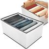 EASEVE Scatole Organizer Armadio per Vestiti e Pantaloni - Organizzatore Armadio Divisori per Cassetti, Scatola Pieghevole Contenitori per Armadio Salvaspazio per Jeans Camicie Leggings Maglioni (1 Pezzi)
