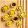 IHLOOTD 9 Pezzi Fiori di Carta per Decorazioni Girasole Fiori Carta Crespa da Appendere Pompom Carta Velina Decorazione per Compleanno, Matrimoni, Baby Shower, Feste in Fiardino