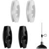 GZRXIOUS 4PCS Regolatore di Lunghezza Cavo per Lampade a Sospensione Riduttore Cavo per Lampadari Regolazione Senza Taglio Cavi 5-8 mm Soluzione Ordinata per Casa Moderna Chandelier length adjuster Bianco+Nero