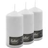 Hofer Candele Grandi a Colonna - Bianche - 10 x 20 cm - Set da 3 Candele Decorative Cilindriche - Lunga Durata di 110 Ore - Cero Inodore - Cera Antigoccia, No Fumo