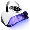 FAOKZE Lampada LED Unghie UV 220W, lampada uv unghie Automatico Sensore,4 Timer Preimpostati (10s,30s,60s,120s) per Tutto Smalto Gel Manicure/Pedicure.(White)