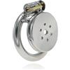 MKGMYGZ Flat Chastity Cage Uomo Small Chastity Cage Sissy Cintura Di Castità Maschile Metallo Cock Cage Erotitici Sexy Per Coppie (45MM)