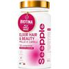 SEEPPLE ELIXIR HAIR & BEAUTY - Integratore per Capelli, Pelle e Unghie, con Biotina, Zinco, Bamboo Silice, Rame, Mix Vitamine, Acido Folico e Melograno, Senza Glutine e Lattosio - 120 Capsule - Made In Italy