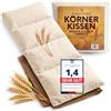 Strauss Home® Cuscino grande - Cuscino termico adatto al microonde contro le tensioni su collo, spalle e schiena - chicchi di grano naturale - 20 x 50 cm