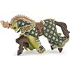 Papo - Statuetta Cavallo del Maestro d'Armi con Cimiero Drago Realistica - 3 Anni + - Collezione Fantastico & Medievale - Gioco Creativo Universo Cavalieri - Idea Regalo Giocattolo Bambina Bambino