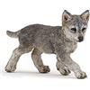 PAPO - Statuetta Cucciolo di Lupo Realistica - 3 Anni + - Collezione La Vita Selvaggia - Gioco Educativo Animali del Bosco - Idea Regalo Giocattolo Bambina Bambino
