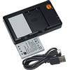 QIAO JIN LIN EN-EL5 Batteria al litio (2 pacchi) e caricatore doppio compatibile con Coolpix P3, P4, P80, P90, P100, P500, P510