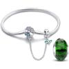 HappyStar Bracciale Donna Argento 925, Bracciali Bead Charm Da Donna,Braccialetto in Argento Sterling con chiusura Regali per donne.