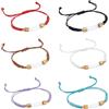 PH PandaHall Bracciale con Ciondolo In Fiala di Vetro 6 Colors con Tappi A Vite Nome su Braccialetti di Riso Bracciale Regolabile con Bottiglia di Vetro Apribile per La Creazione di Gioielli