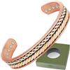 Wollet Bracciale magnetico in rame, da donna, con 10 braccialetti magnetici Guass 3500 con confezione regalo (CPB-2796QS-FBM)