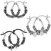 LeCalla, orecchini a cerchio in argento sterling 925 | Set di orecchini per donna | Set di 2 paia e 3 paia di cerchi balinese | Set di orecchini con più piercing per donna, Piccolo, Argento sterling
