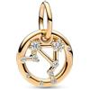 WEIMU Charm con segno zodiacale per bracciale, in argento sterling 925, con 12 costellazioni, per San Valentino, festa della mamma, per braccialetti europei, m, Argento sterling, Zirconia cubica