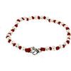 Spadarella Gioielli VLNET ® | Bracciale Spadarella Unisex | Argento 925 + Cotone Nautico Rosso | Pepite diametro 4 mm | Fatto a Mano in Italia | Lunghezza 17 cm