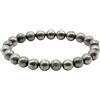 VLNET ®| bracciale elastico con pietra naturale pirite da 6 mm o da 8 mm | pietra protettiva, che allontana le energie negative | tg unica misura regolabile (8 MM)