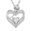 Cosie Lily Regalo Collana Argento 925 Donna, Cuore Rose Ciondolo Collane, Regali per Lei, Compleanno San Valentino Regalo Di Natale Festa Della Mamma, Bianco