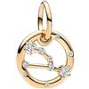 WEIMU Charm con segno zodiacale per bracciale, in argento sterling 925, con 12 costellazioni, per San Valentino, festa della mamma, per braccialetti europei, m, Argento sterling, Zirconia cubica