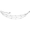 Vestopazzo cavigliera 3 catene con sfere placcata in argento,Lunghezza 22 cm.Nickel tested.Lavorazione artigianale.MI4012