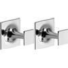 Gedy Wizard Appendiabiti da Parete, Misure: 4,9X4,9X4,6 CM, Appendi Abiti in Ottone e Cromall®, Finitura cromata, Fissabile con Biadesivo 3m, Design R&S, 2 Anni di Garanzia (Confezione da 2)