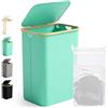 Ribelli Cesto portabiancheria pieghevole da 85 litri, con coperchio e sacco rimovibile, per lavanderia, bagno, camera da letto, verde